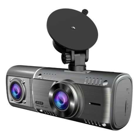 Automobilinis vaizdo registratorius su kamera į saloną Ultra Wide Dual Lens